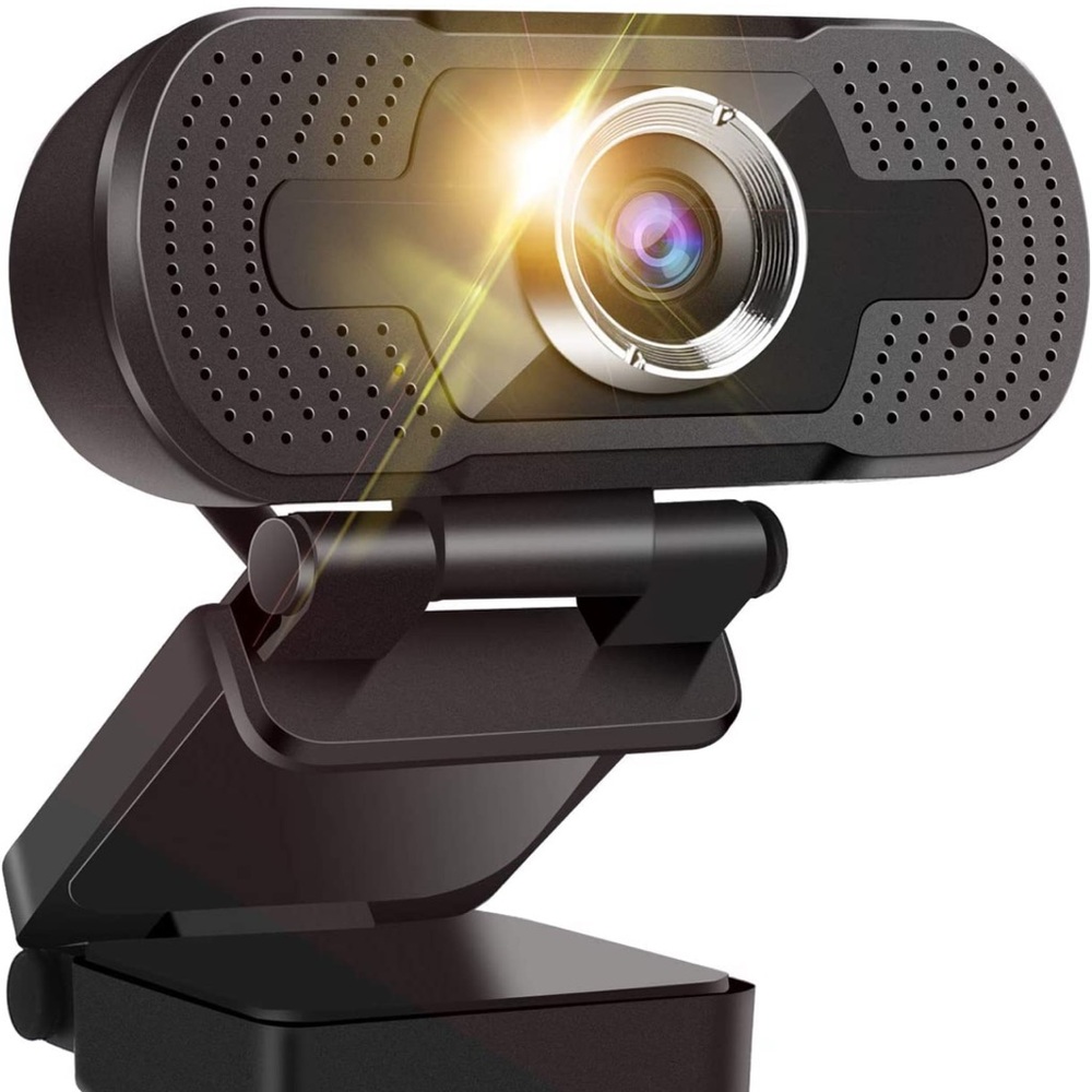 1080P Webcam with Microphone, HD Streaming USB Computer Webcam Adjustable Base